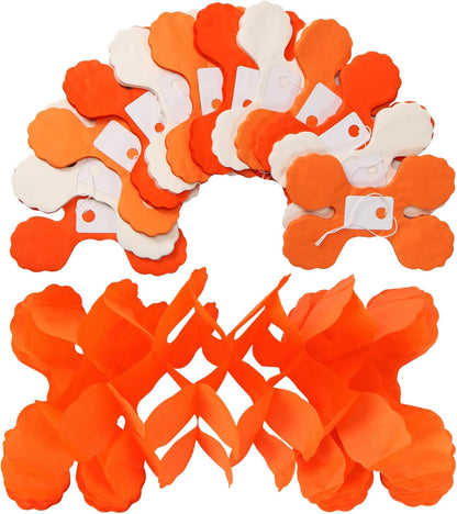 Orange Beige Fall Baby-Shower Party-Decorations Streamers Garland - 157Ft Four-Leaf Clover Autumn
