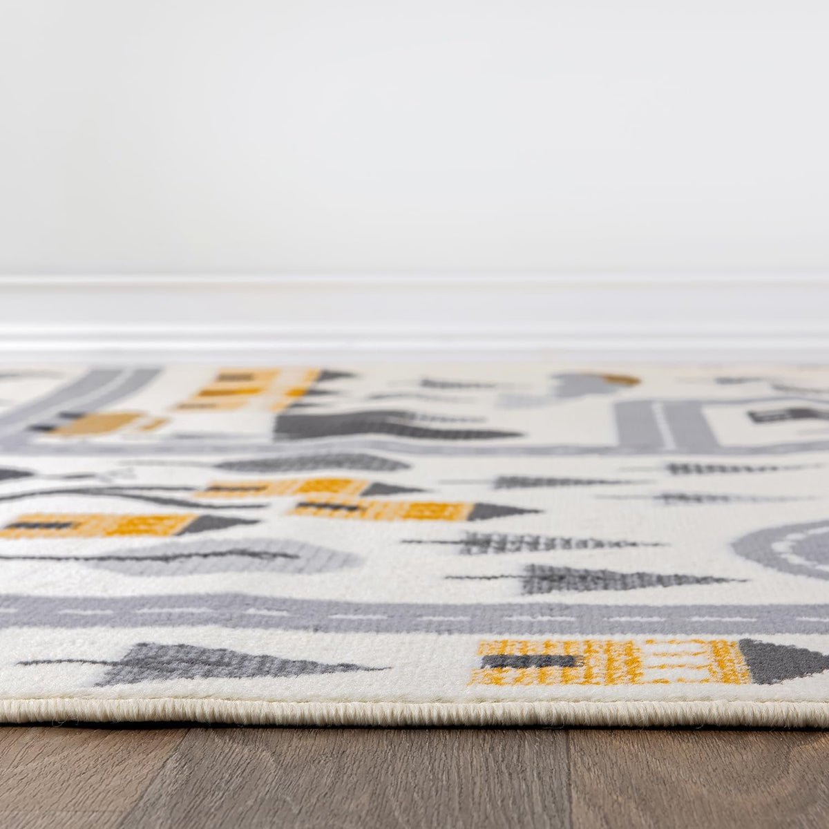 Rugshop Kids Play Road Rug for Playroom,Kidsoom,Nursery Room Interactive Cityscape for Cars and