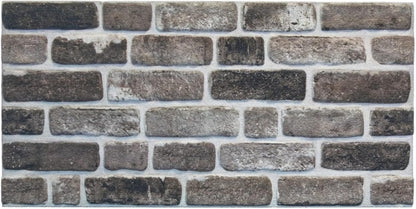 Dundee Deco 3D Wall Panels Faux Brick - Cladding Grey Black Stone Look Wall Paneling, Styrofoam