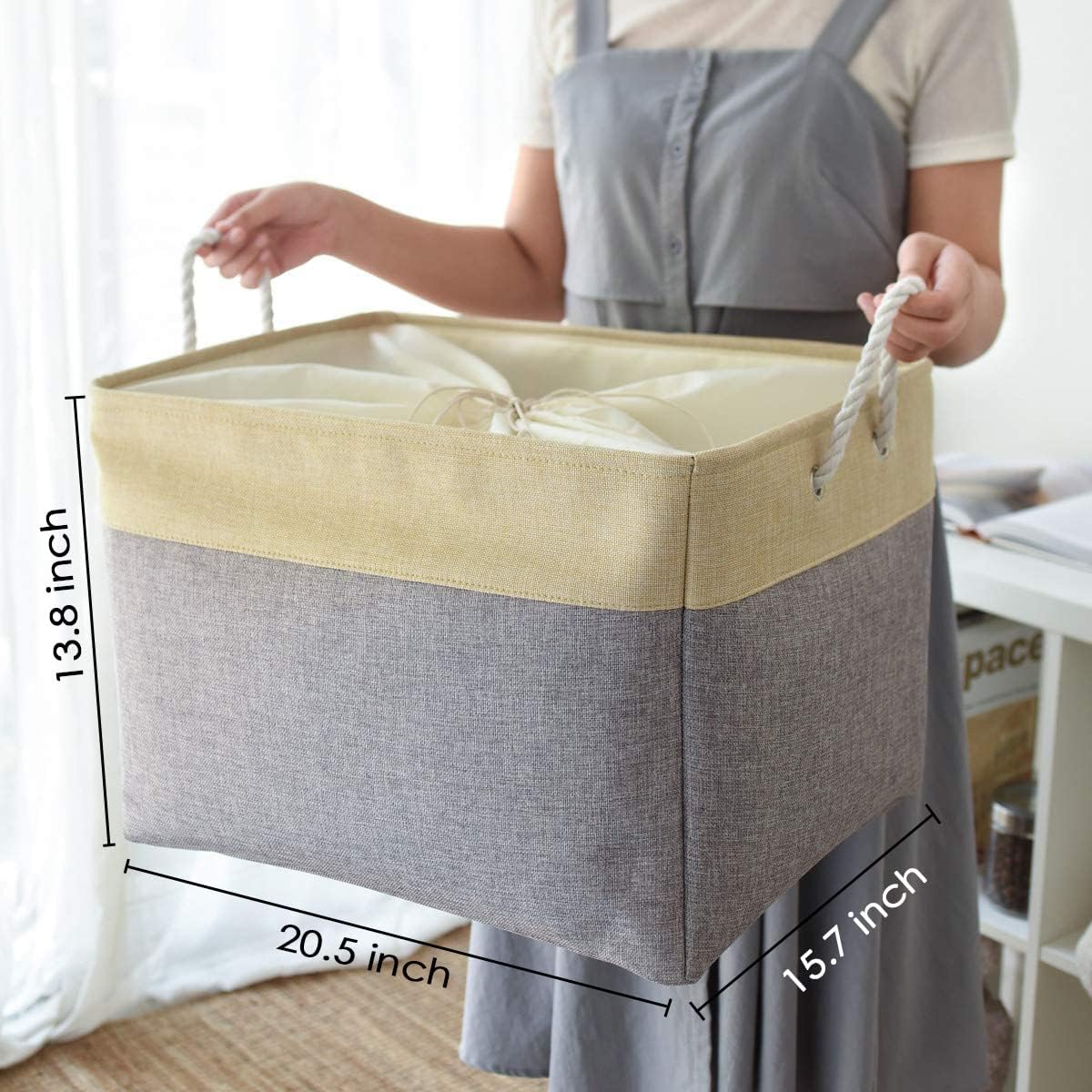 TheWarmHome Storage Bins Baskets for Organizing - Extra Jumbo 3 Pack 20.5Lx15.7Wx13.8H Sturdy