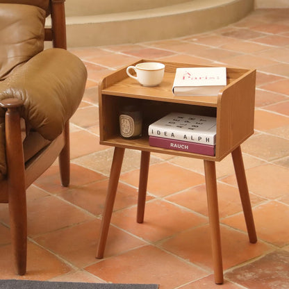 MaxSmeo Nightstand, Mid Century Modern Side Table Bedroom with Storage, Small End Bedside Table