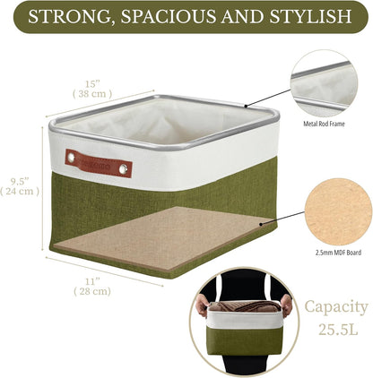 DECOMOMO Storage Bins Fabric Storage Baskets for Shelves, Linen Closet Organization Toys Nursery