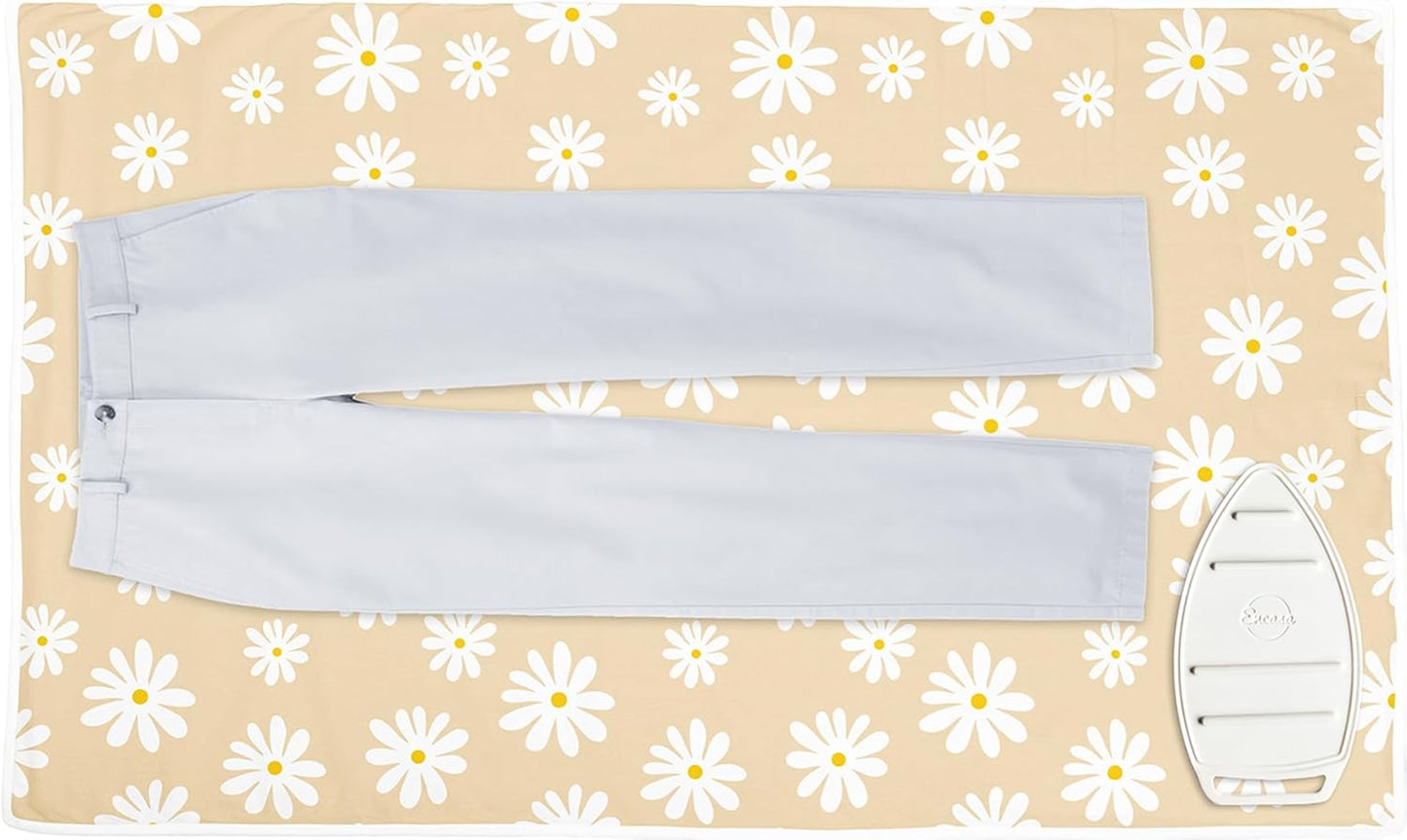 Encasa XO Ironing Mat/Pad (Large 48"x28") with 3mm Padding & Silicone Iron Rest for Steam Pressing