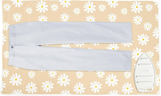 Encasa XO Ironing Mat/Pad (Large 48"x28") with 3mm Padding & Silicone Iron Rest for Steam Pressing