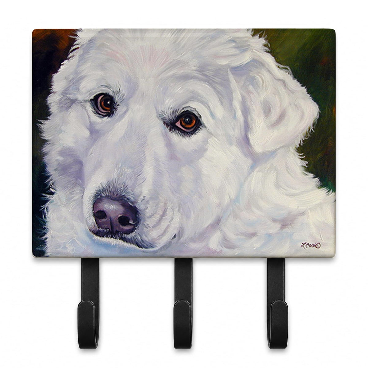 Caroline's Treasures 7418TH68 Great Pyrenees Contemplation Leash or Key Holder, Wall Hooks, Key