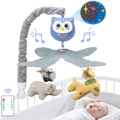 Baby Crib Mobile with Music and Lights for Boys Musical Mobile Animals for Crib Bassinet Girls Toys