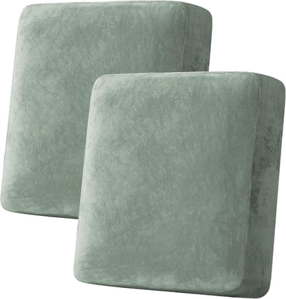 H.VERSAILTEX Velvet Stretch Couch Cushion Cover Plush Cushion Slipcover for Loveseat Cushion