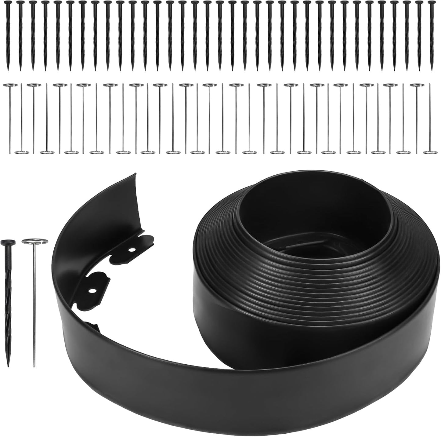 Greaner 40FT Garden Edging, 4 Inch Tall No Dig Landscape Edging, Heavy Sturdy Flower Bed Edging