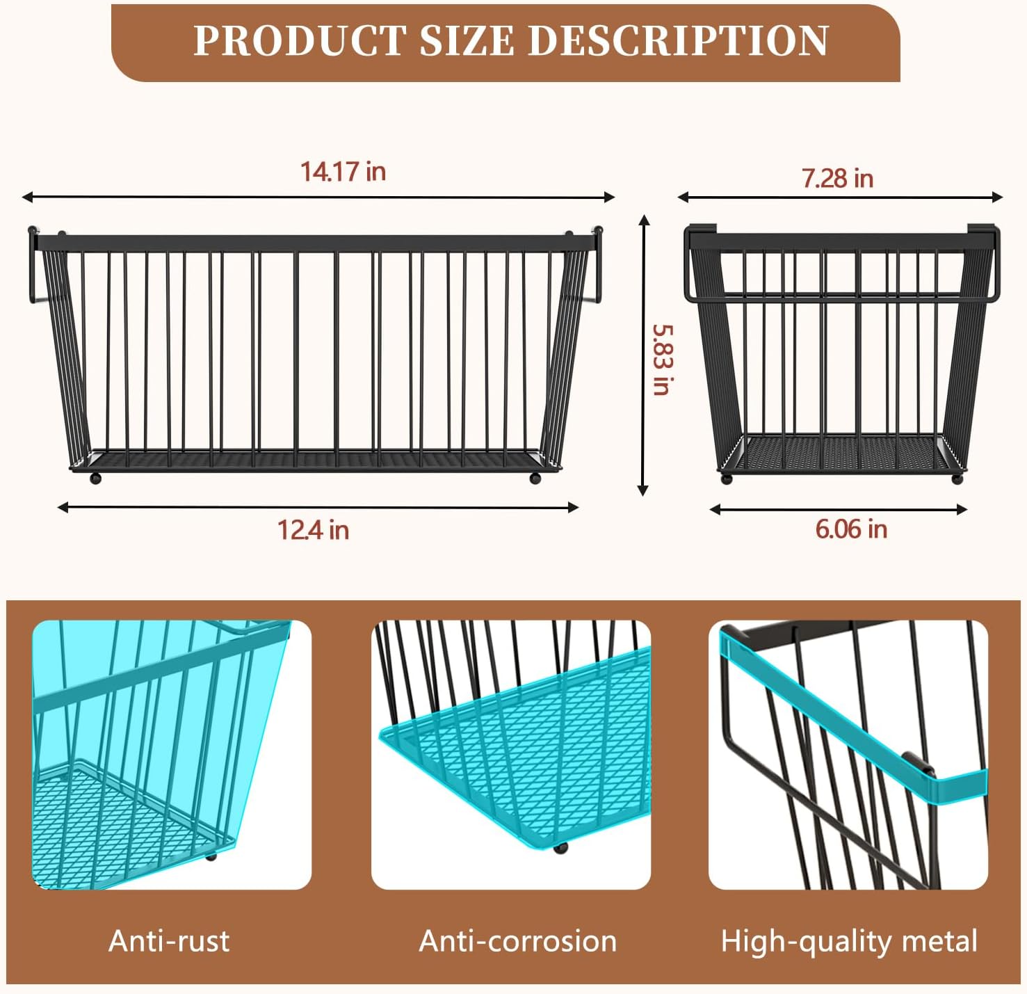 Freezer Organizer Bins，Upgraded Bottom Leak-Proof net，4 Pack，Encryption and Hardening ，Deep Freezer