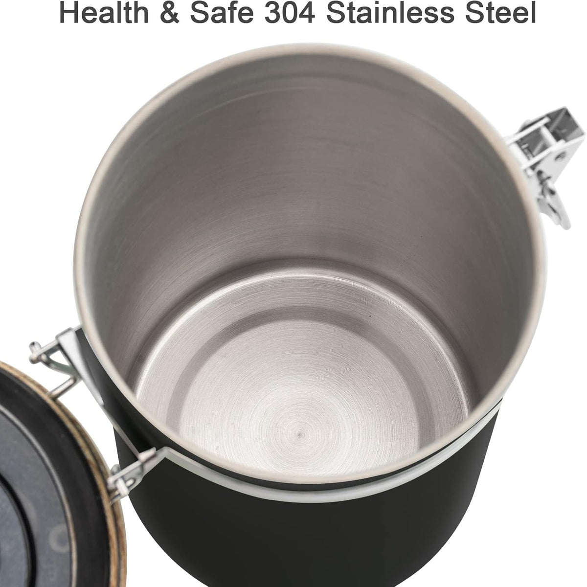TEDSWAIT Coffee Canisters Airtight Coffee Bean Storage Container Kitchen Stainless Steel Food