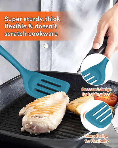 Kitchen Utensils Set, 13PCS Silicone Cooking Utensils, Heat Resistant Kitchen Utensil Spatula Set