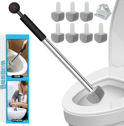 Pumice Stone Toilet Bowl Cleaner Toilet Deep Cleaning,Bathroom Cleaner Brush with Long Handle for