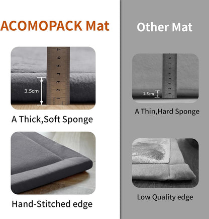 ACOMOPACK Baby Play Mat for Floor,1.3" Thick Memory Foam Area Rug for Living Room,Soft Velvet