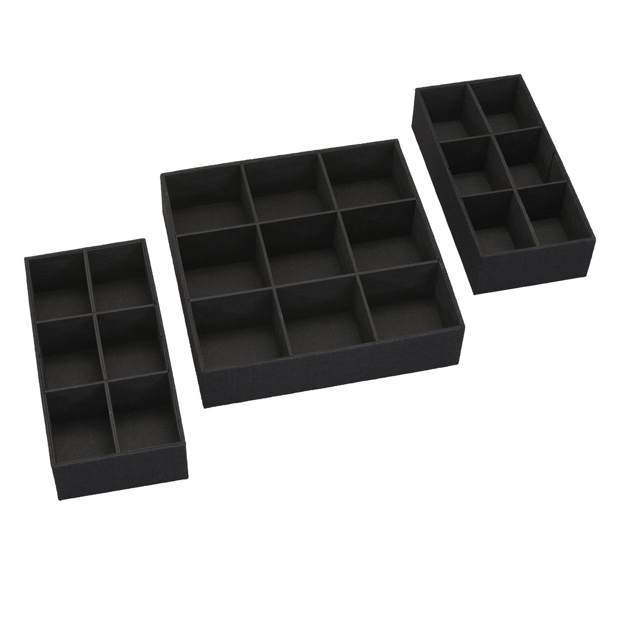 Household Essentials 3‑Piece Drawer Organizer Starter Set in Customizable Inserts of Large and