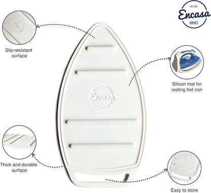Encasa Homes Silicon Mat for Hot Iron Rest - Heat Resistant, Anti - Slip, Thicker Pad for