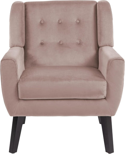 UIXE Accent Chair, Velvet Upholstered Armchair for Living Room, Modern Club Arm Chairs Comfy Single