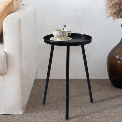 AOJEZOR Side Table: End Table for Any Room - Small Side Tables for Small Spaces All Matte Black