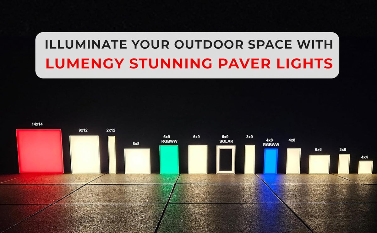 LUMENGY Paver Light 2×8 Inch (1.97 inch X 7.87 inch), 2700K Warm White Glare-Free Illumination for
