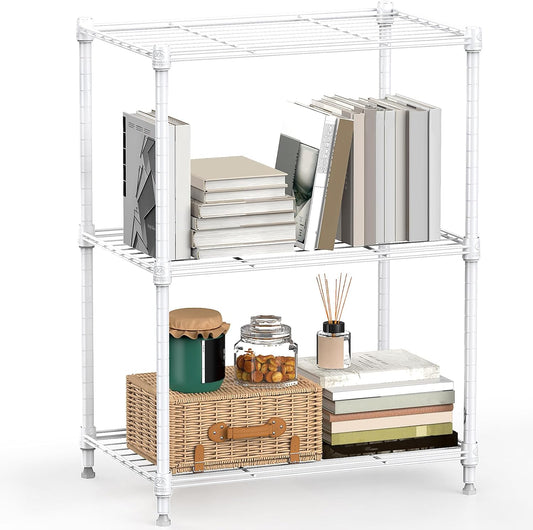 450 lbs Wire Storage Shelving 3-Tier Utility Shelving Unit Steel Organizer Wire Rack for