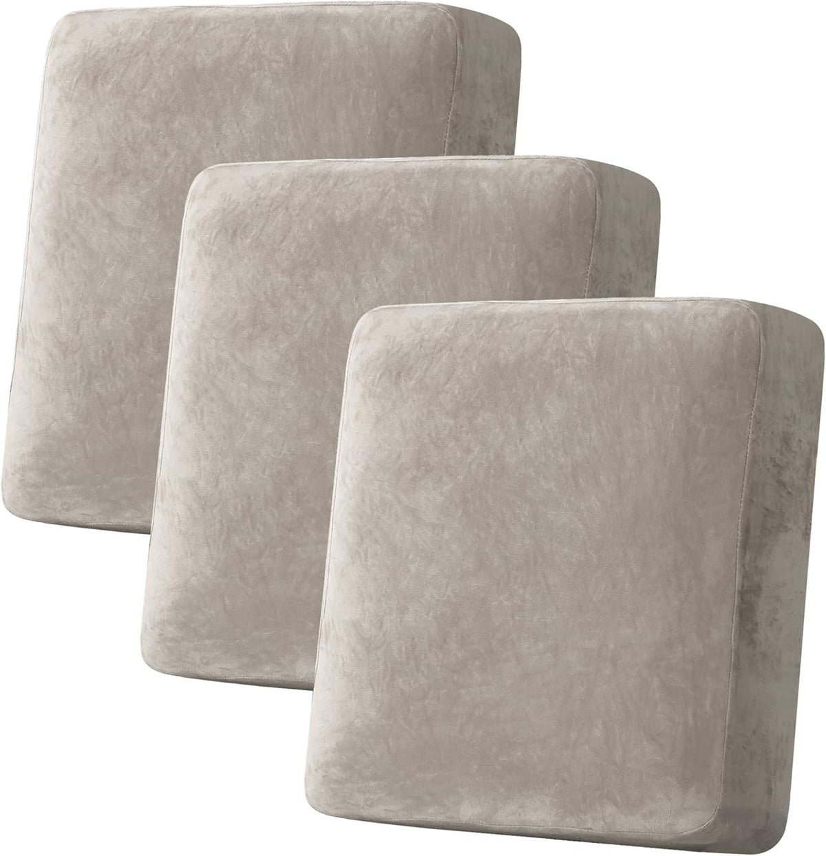 H.VERSAILTEX Velvet Stretch Couch Cushion Cover Plush Cushion Slipcover for Chair Loveseat Sofa