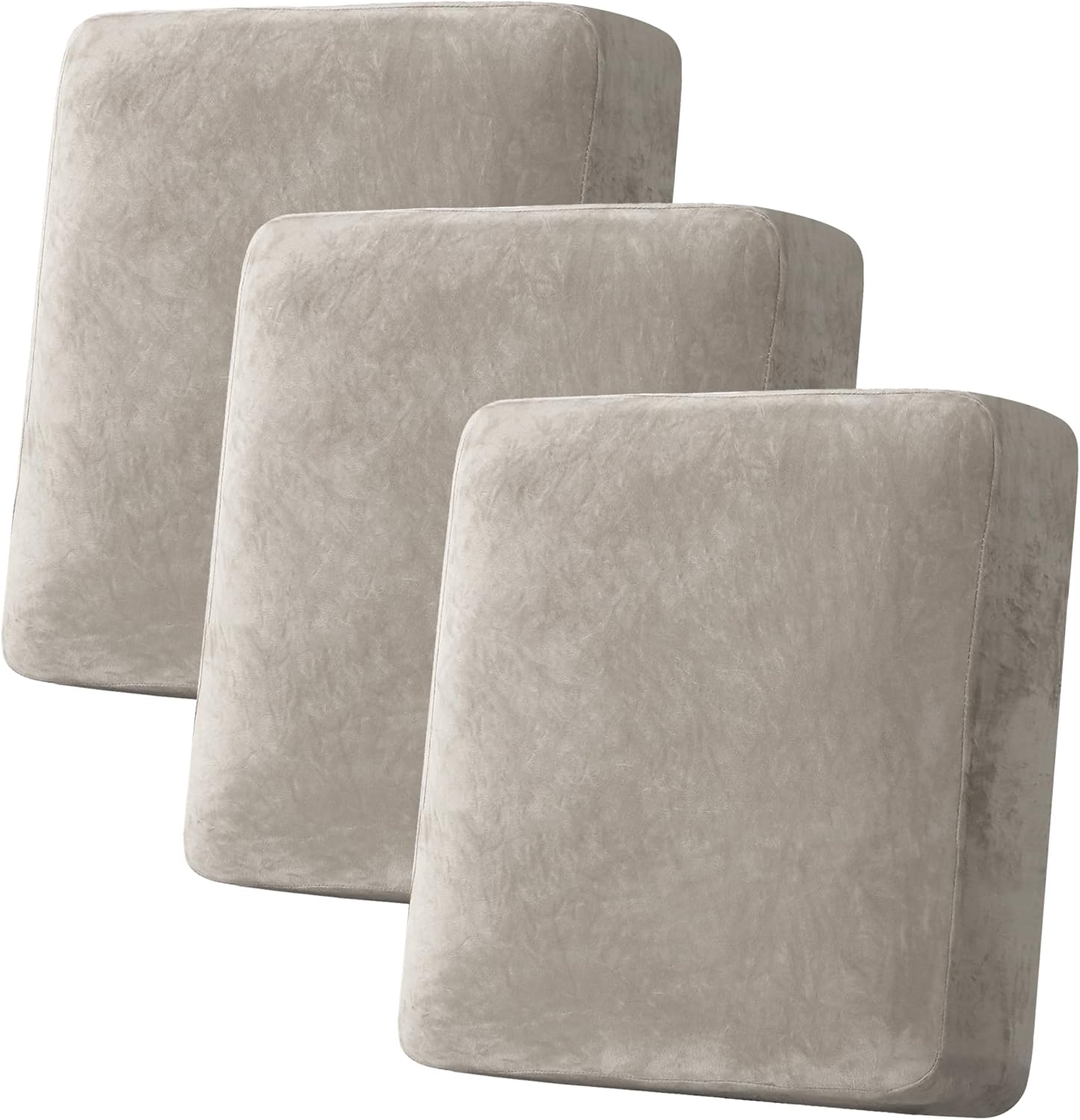 H.VERSAILTEX Velvet Stretch Couch Cushion Cover Plush Cushion Slipcover for Chair Loveseat Sofa