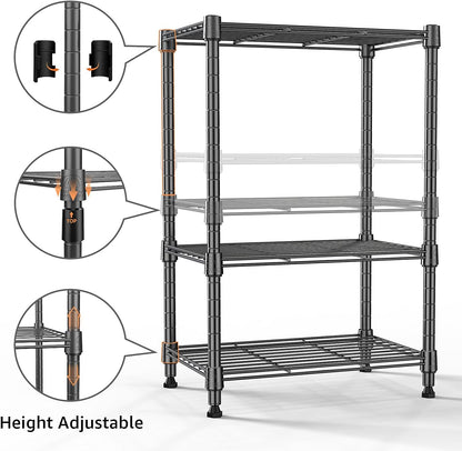 450 lbs Steel Storage Shelving 3-Tier Utility Shelving Unit Steel Organizer Wire Rack for
