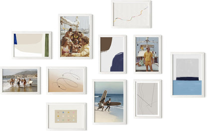 HAUS AND HUES White Oak Wood Gallery Wall Tabletop Frames Made with Real American Oak and