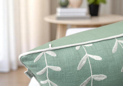 VAGMINE Embroidered Lollipop Cushion Cover - 20x20 Inches Square - 100% Cotton Light Teal Throw