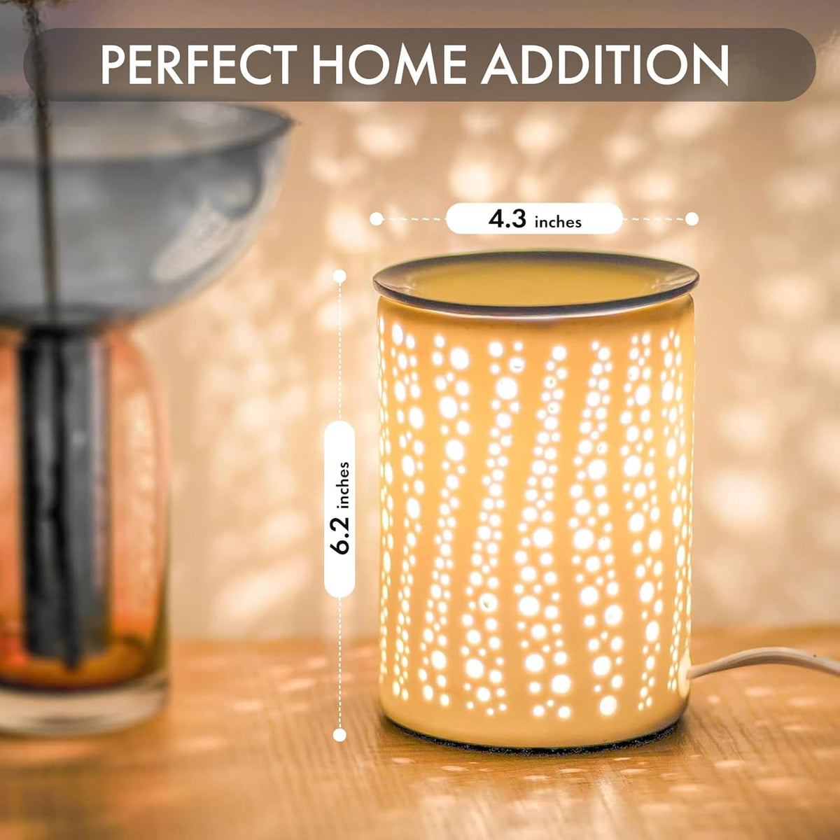 PALANCHY Wax Melt Warmer Ceramic Oil Burner Electric Candle Wax Warmer Burner Melter Fragrance