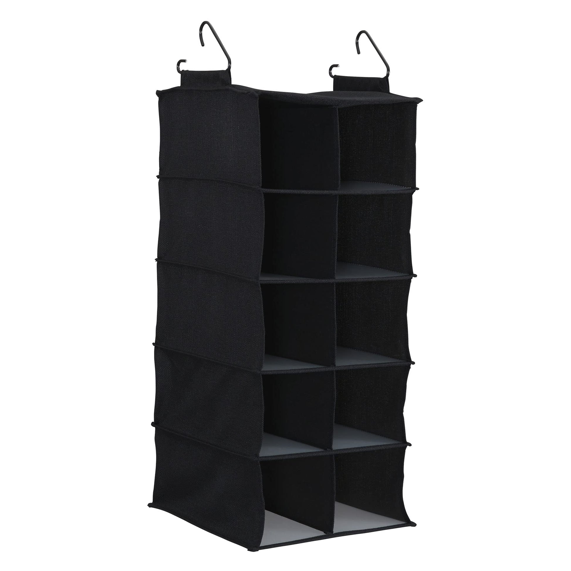 Household Essentials 10 Pocket Hanging Shoe Closet Organizer with Hooks