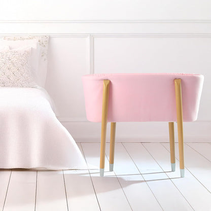 Sova Portable Baby Bassinet, Mid-Century Design with Extra Deep Walls for Newborns and Babies