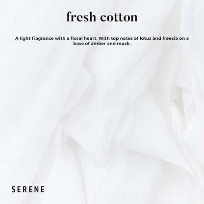 Hidden Label Large Scented Candle, Fresh Cotton, 30oz 3 Wick Huge Candle, Serene Collection Slow