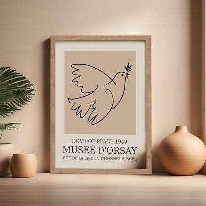 Poster Master Vintage Poster - Retro Minimalist Print - Gift for Artist, Friend - Dove Of Peace