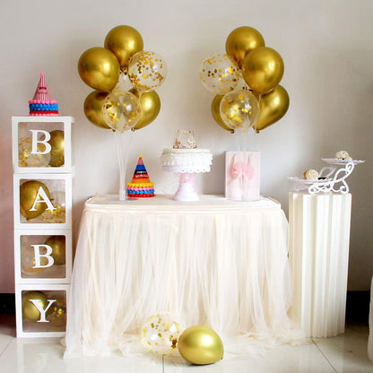 Gold Party Decorations Balloon Stand Centerpiece Table Decorations for Birthday Bridal Shower