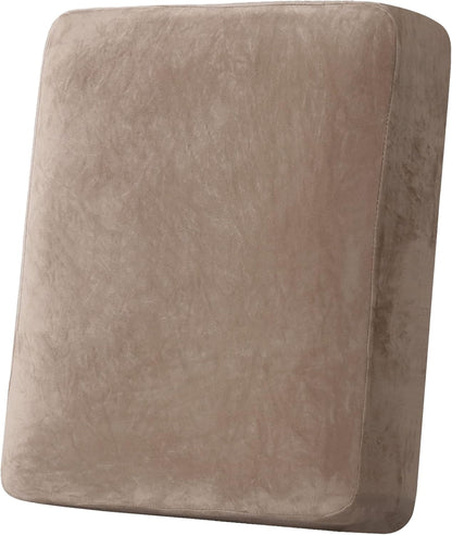 H.VERSAILTEX Velvet Stretch Couch Cushion Cover Plush Cushion Slipcover for Chair Cushion Furniture