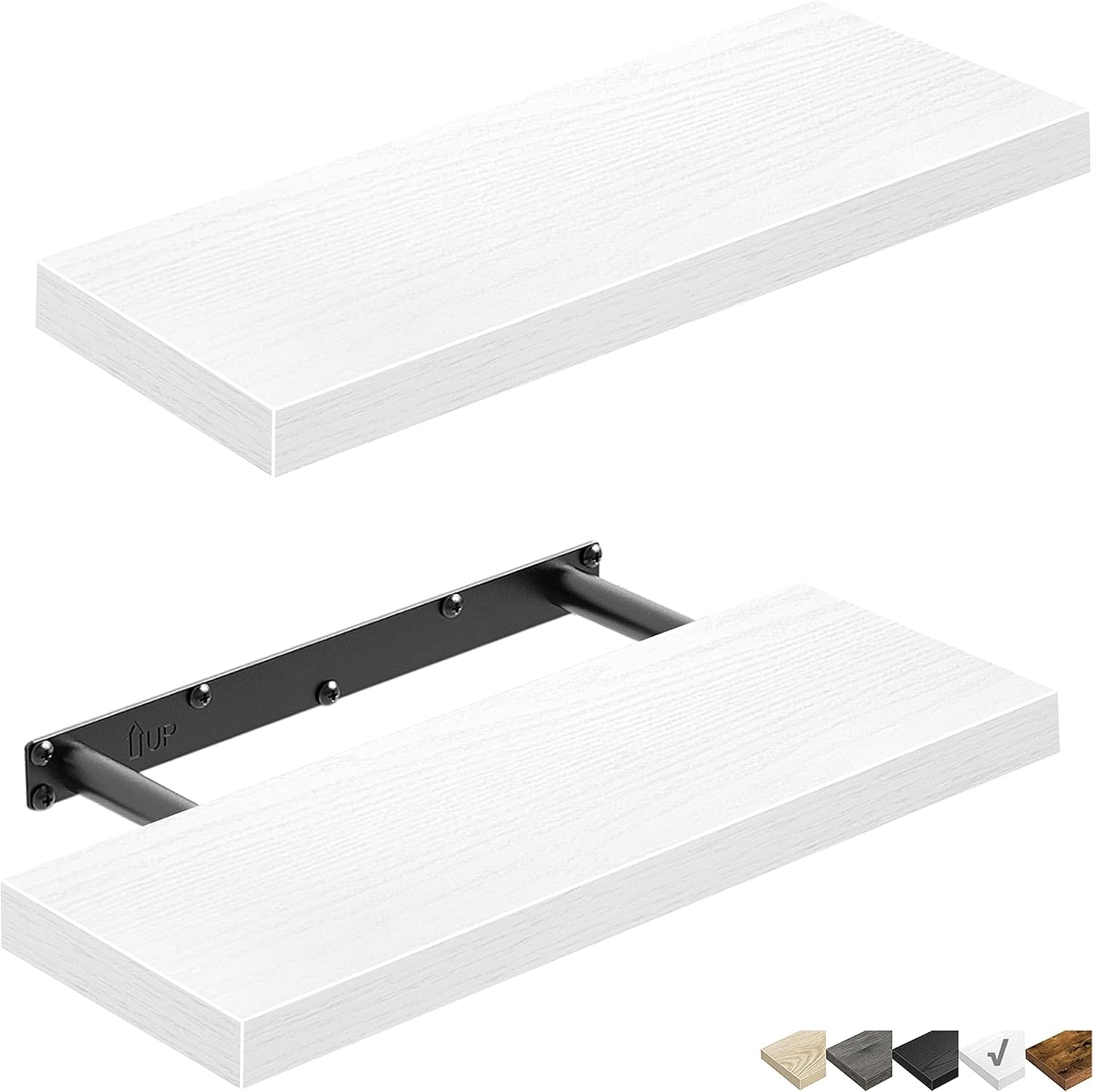 QEEIG Floating Shelves for Wall Bathroom Shelf Bedroom Kitchen Living Room Farmhouse Small Book