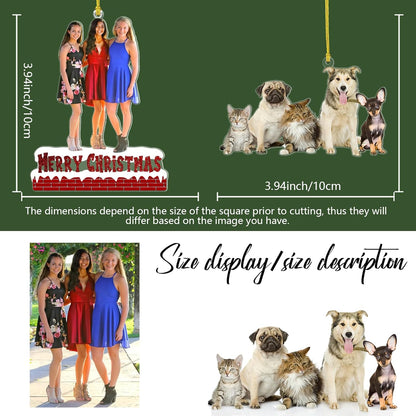 Personalized Christmas Ornament 2025, Photo Acrylic Customized Family Baby's Frist Christmas