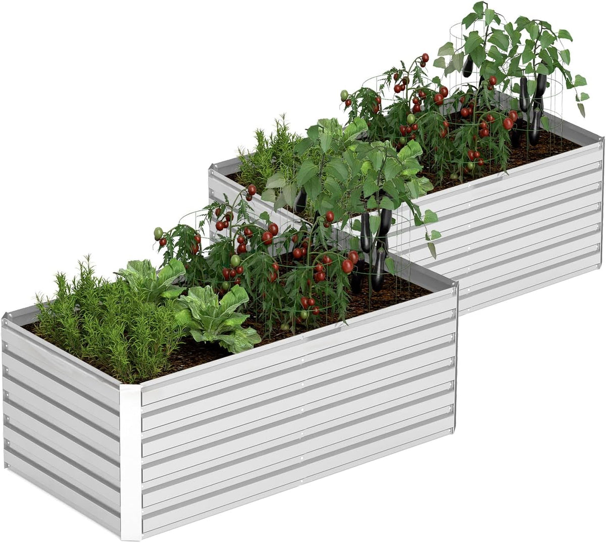 6x3x2 ft Raised Garden Bed, Large Metal Planter Raised Beds, Planters for Outdoor Plants for