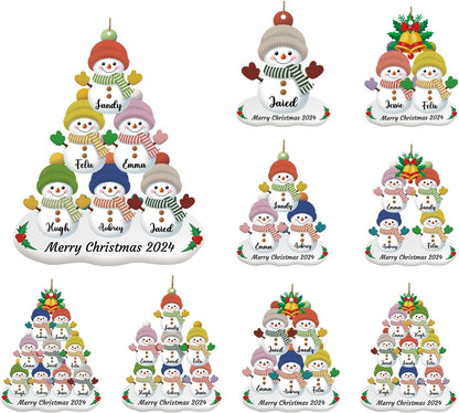 Personalized Snowman Christmas Ornament 2025, Photo Acrylic Customized Family Christmas Snowman