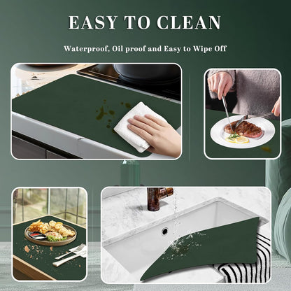 BLESWIN Faux Leather Placemats, PU Dining Table, Waterproof and Oil Resistant Easy to Clean, Heat