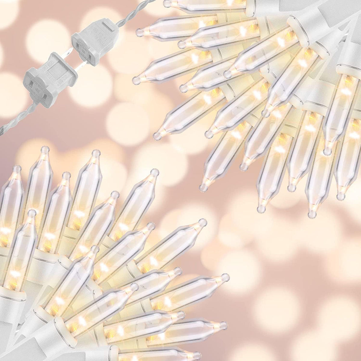150LIGHTS WARM WHITE Extra-Bright With End Connectors Christmas Decorative Lights 9.72m UL