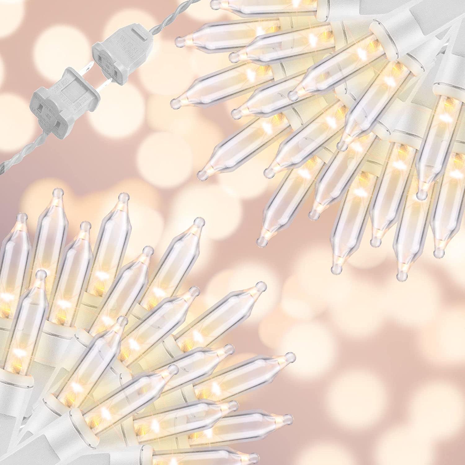 150LIGHTS WARM WHITE Extra-Bright With End Connectors Christmas Decorative Lights 9.72m UL
