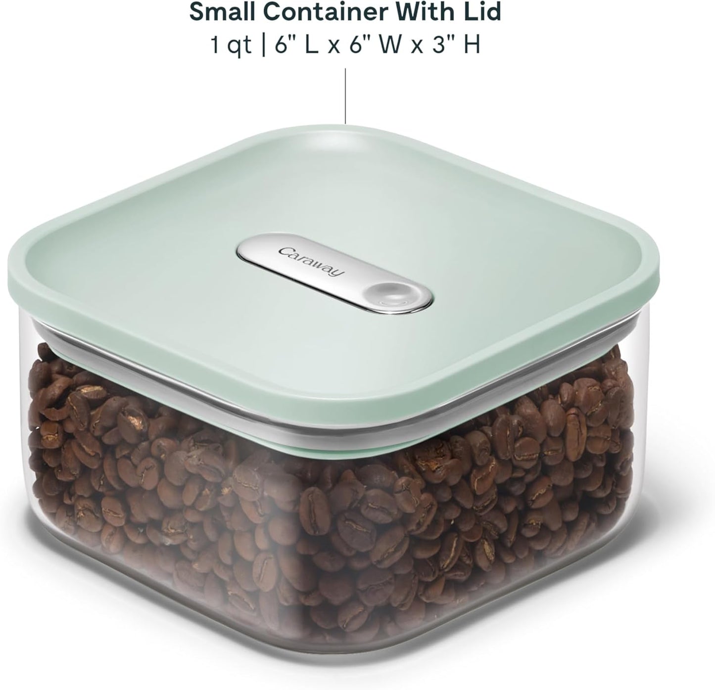 Caraway 1qt Glass Airtight Food Storage Container with Lid – Non-Toxic, BPA-Free Kitchen Storage