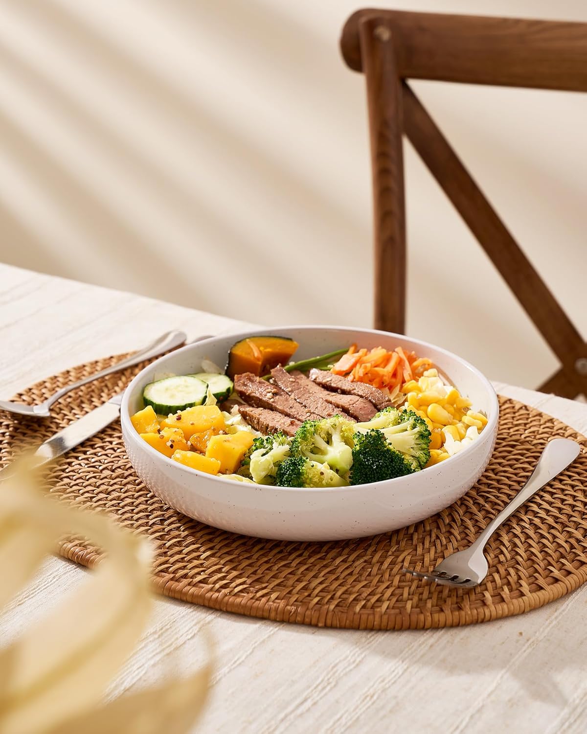 famiware Milkyway 33 oz Bowl Set, Pasta Bowls Set of 6, Salad Bowls Perfect for Your Friend for