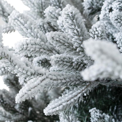 Ginebra Snow Flocked Prelit Christmas Tree 7.5ft/Snow Flocked