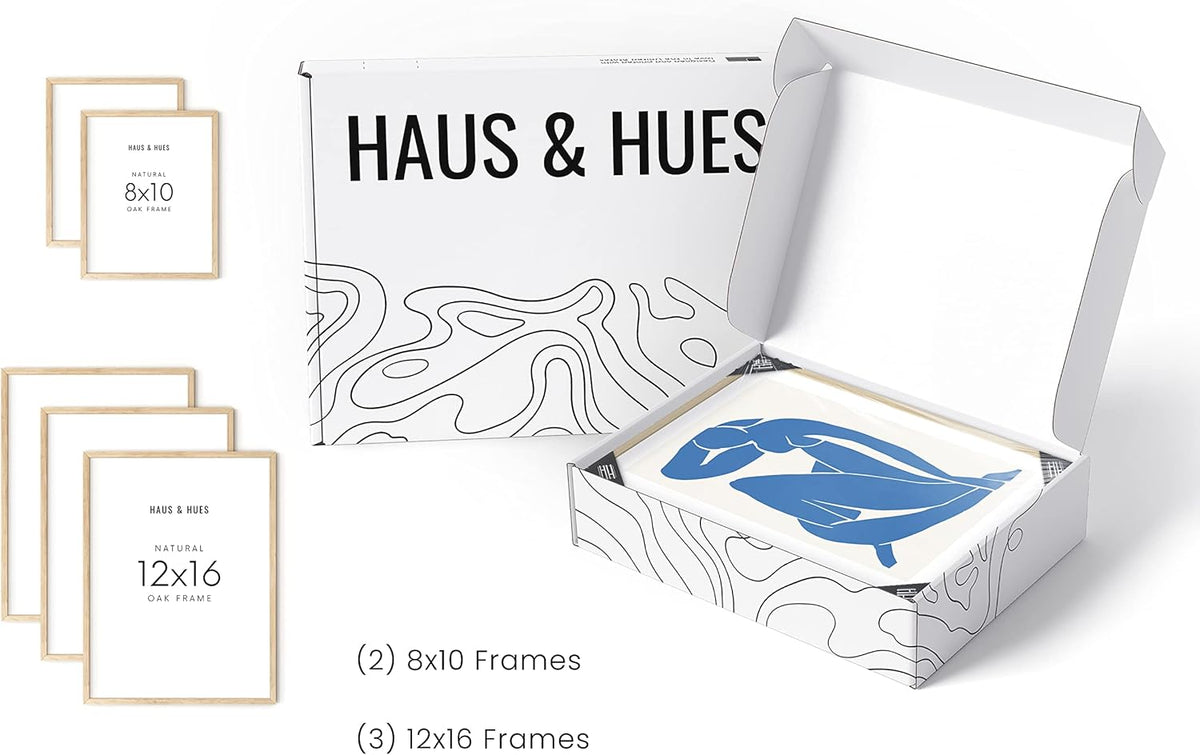 HAUS AND HUES Collage Frames For Wall - Set of 5 Photo Gallery Frames, Picture Frames Collage Wall