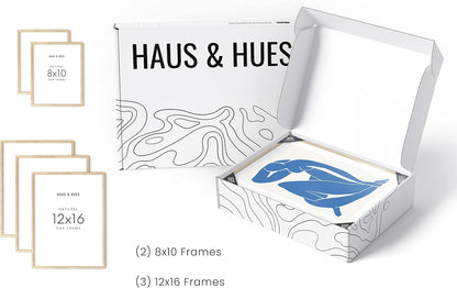 HAUS AND HUES Collage Frames For Wall - Set of 5 Photo Gallery Frames, Picture Frames Collage Wall