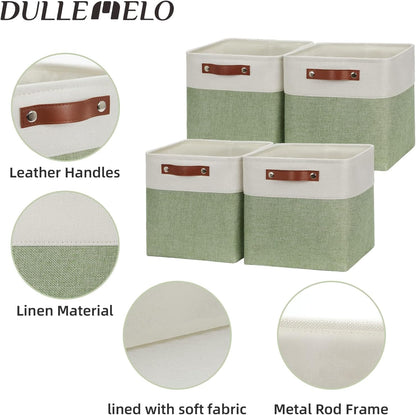 DULLEMELO Storage Baskets for Organizing, Fabric Storage Cubes for Dog Toy Box, 11 Inch Decorative