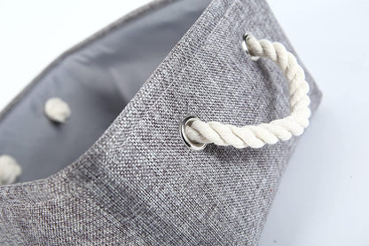 Storage Basket Fabric Sturdy Canvas Storage Bins Organizer with Handles for Clothes and Storage