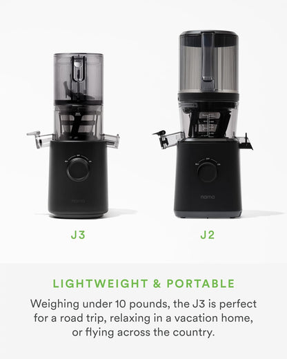 Nama J3 Compact Cold Press Juicer – Space Saving & Self Feeding for Hands-Free Operation